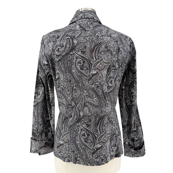 600 WEST Paisley Cotton Button Up M - Picture 3 of 9